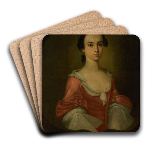 Portrait of Mrs. Gardner Greene by Jeremiah Theus Art Drink Coaster set