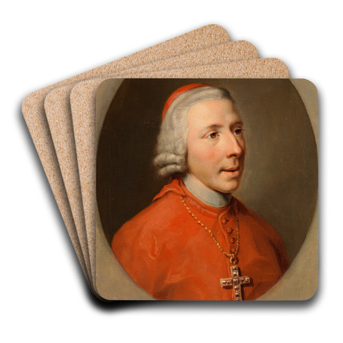 Portrait of Cardinal Henry Benedict Maria Clement Stuart, Duke of York (1725-1807) by Hugh Douglas Hamilton Art Drink Coaster set