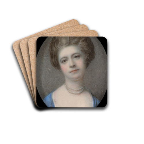 Portrait of an Unknown Lady by Richard Cosway Drink Coasters - set of 4 Portrait of an Unknown Lady by Richard Cosway Drink Coasters - set of 4