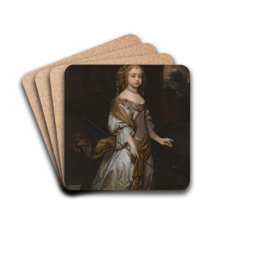 Portrait Of Lady Elizabeth Seymour (D.1697)When A Child by Sir Peter Lely Drink Coasters - set of 4