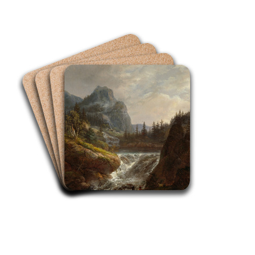 Norwegian Landscape by Johan Christian Dahl Drink Coasters - set of 4