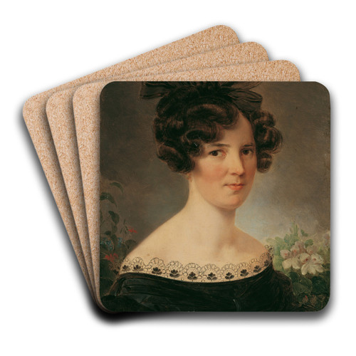 Therese Rockert by Peter Fendi Art Drink Coaster set