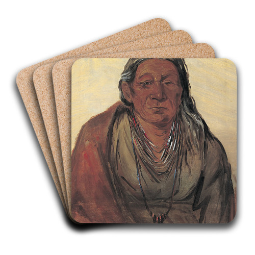 Wah-pe-sh-see, Mother of the Chief by George Catlin Art Drink Coaster set