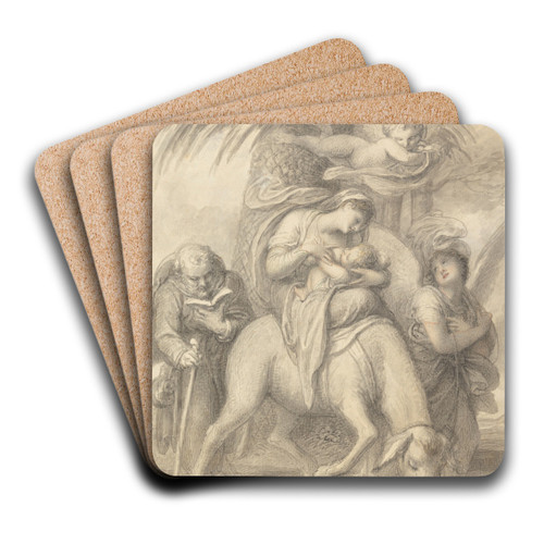Flight into Egypt by Richard Cosway Art Drink Coaster set