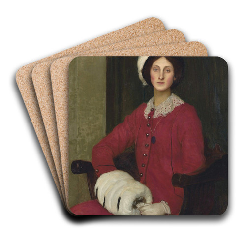 Portrait Of Hilda Spencer Watson by George Spencer Watson Art Drink Coaster set