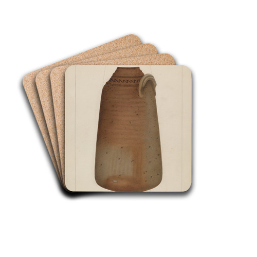 Stoneware Churn by Annie B. Johnston Drink Coasters - set of 4 Stoneware Churn by Annie B. Johnston Drink Coasters - set of 4