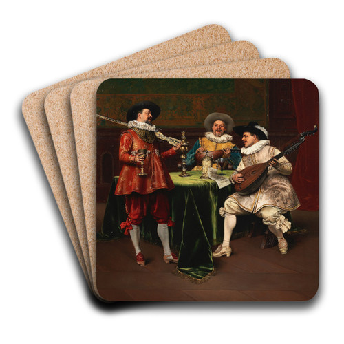 The recital by Adolphe-Alexandre Lesrel Art Drink Coaster set The recital by Adolphe-Alexandre Lesrel Art Drink Coaster set