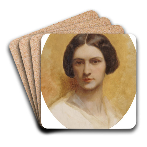 Portrait de Cornlia Marjolin-Scheffer by Ary Scheffer Art Drink Coaster set