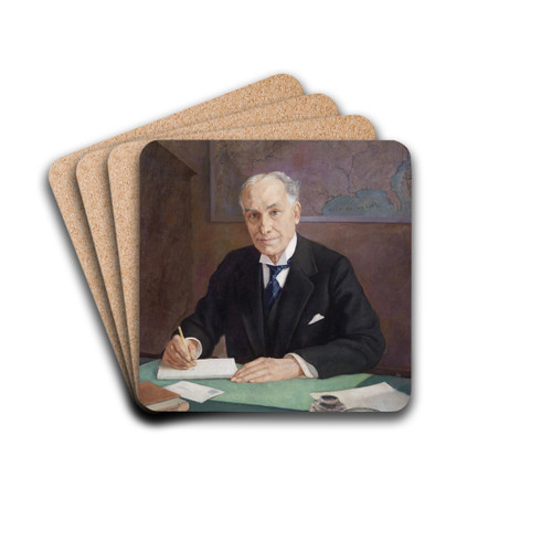 Bildnis eines Herrn by Emil Orlik Drink Coasters - set of 4