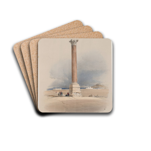 Pompey's Pillar, Alexandria. by David Roberts Drink Coasters - set of 4