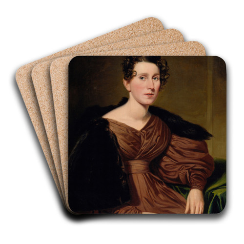 Portrait of a Lady by Charles Loring Elliott Art Drink Coaster set