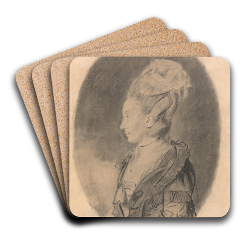 Portrait of a Lady.. by John Downman Art Drink Coaster set
