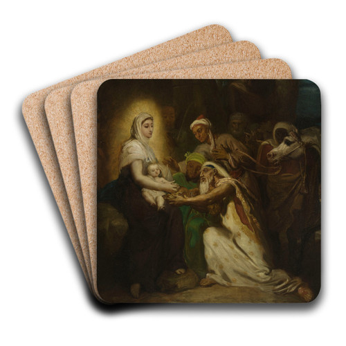 L'Adoration des Mages by Thodore Chassriau Art Drink Coaster set