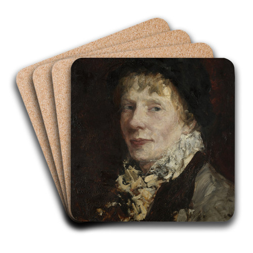 Portrait of Anna Nordgren by Ernst Josephson Art Drink Coaster set