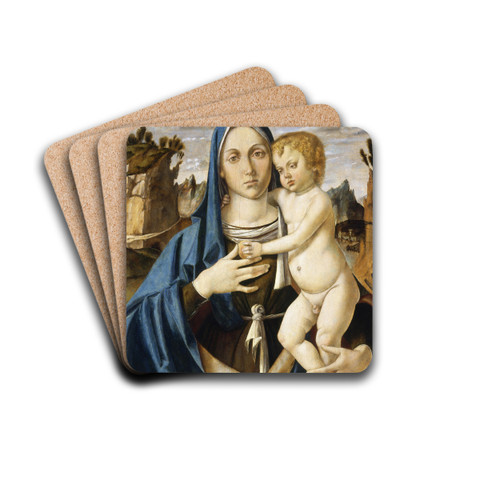 Madonna and Child by Bartolomeo Montagna Drink Coasters - set of 4