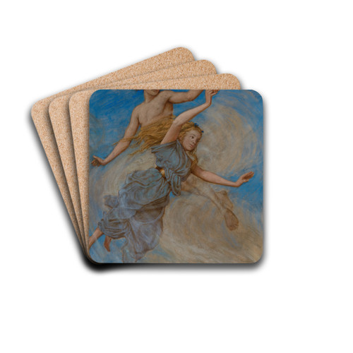 August (Erntetanz) by Hans Thoma Drink Coasters - set of 4