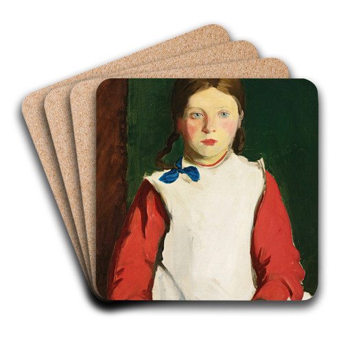 Little Irish Girl by Robert Henri Art Drink Coaster set