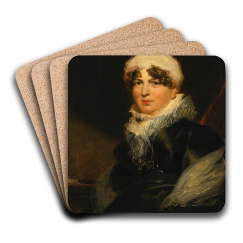 Portrait of a lady by George Henry Harlow Art Drink Coaster set