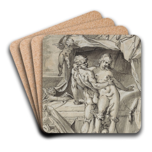 Mars und Venus by Bartholomaeus Spranger Art Drink Coaster set