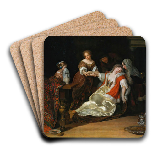 The Fainting Fit by Eglon van der Neer Art Drink Coaster set The Fainting Fit by Eglon van der Neer Art Drink Coaster set