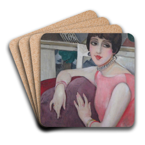 Lili Elbe (Einar Wegener) by Gerda Wegener Art Drink Coaster set