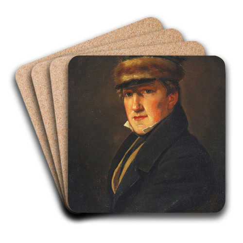 Portrt af Emmerik Hgh-Guldberg by Christen Kbke Art Drink Coaster set