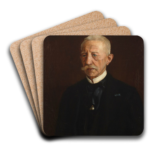 Portrait of Wiktor Osawski by Teodor Axentowicz Art Drink Coaster set