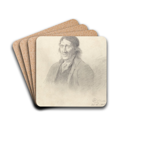 Portrait of a Man by George Dance Drink Coasters - set of 4