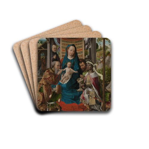 The Adoration of the Magi by Colijn de Coter Drink Coasters - set of 4