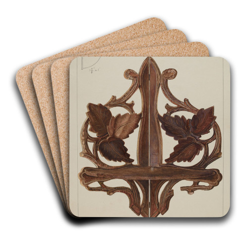 Shelf (Corner Bracket) by Magnus S. Fossum Art Drink Coaster set