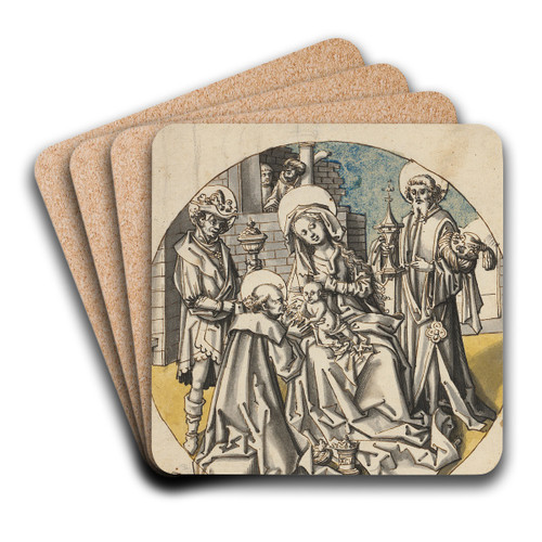 The Adoration of the Magi by Circle Of Hans Holbein The Elder Art Drink Coaster set