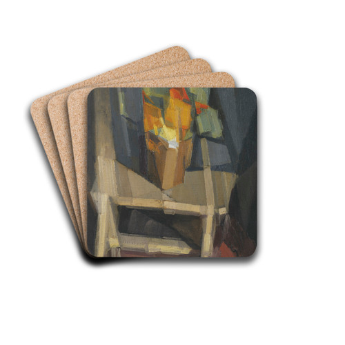 Nature morte sur une table by Georges Valmier Drink Coasters - set of 4 Nature morte sur une table by Georges Valmier Drink Coasters - set of 4