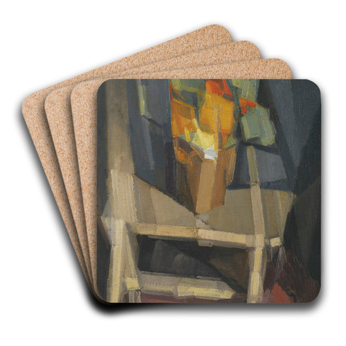 Nature morte sur une table by Georges Valmier Art Drink Coaster set Nature morte sur une table by Georges Valmier Art Drink Coaster set
