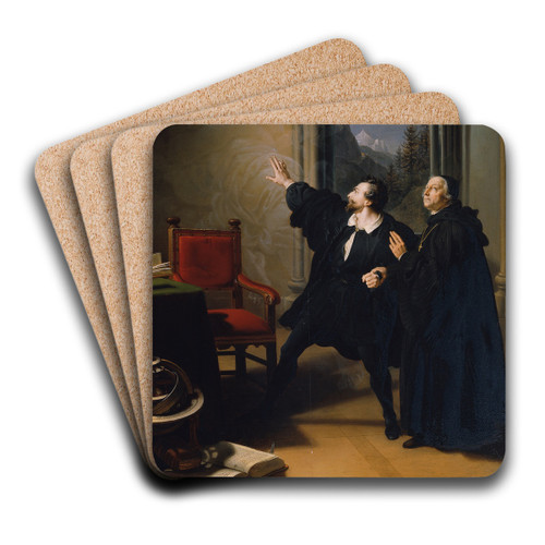 Manfreds Sterbestunde by Johann Peter Krafft Art Drink Coaster set