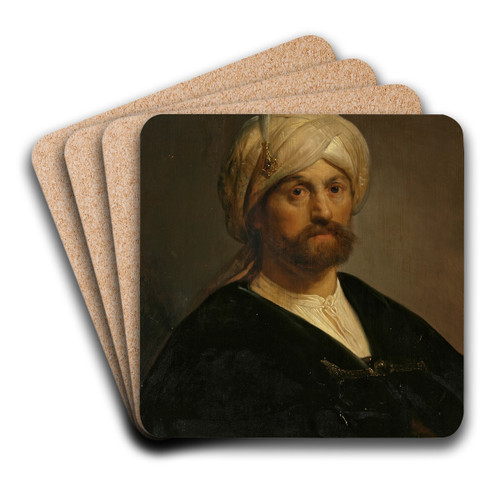 Head of a man by Pieter Fransz. de Grebber Art Drink Coaster set Head of a man by Pieter Fransz. de Grebber Art Drink Coaster set