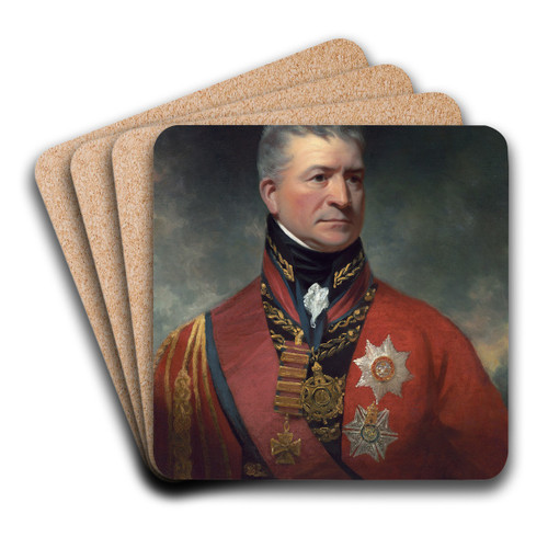 Lieutenant-General Sir Thomas Picton by Sir William Beechey Art Drink Coaster set Lieutenant-General Sir Thomas Picton by Sir William Beechey Art Drink Coaster set