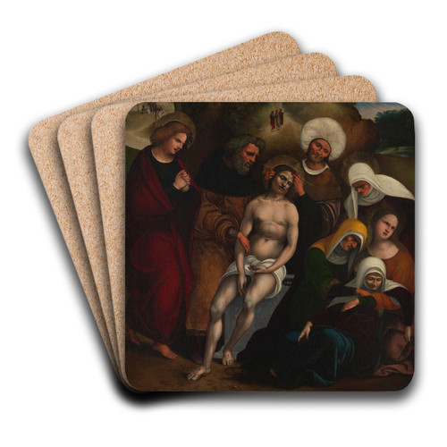 The Lamentation by Ludovico Mazzolino Art Drink Coaster set