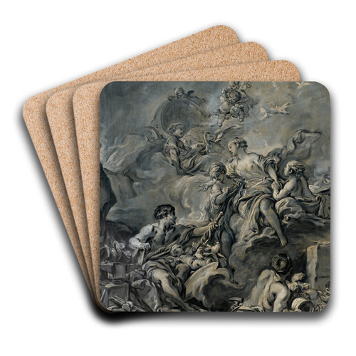 Venus Ordering Weapons From Vulcan by Franois Boucher Art Drink Coaster set
