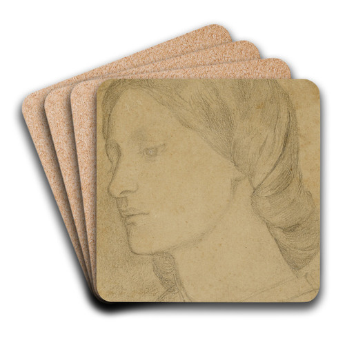 Elizabeth Siddal by Dante Gabriel Rossetti Art Drink Coaster set