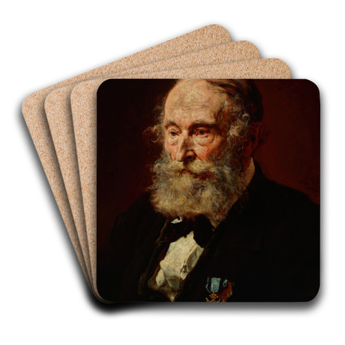 Portrait of ukasz Dobrzaski by Jan Matejko Art Drink Coaster set