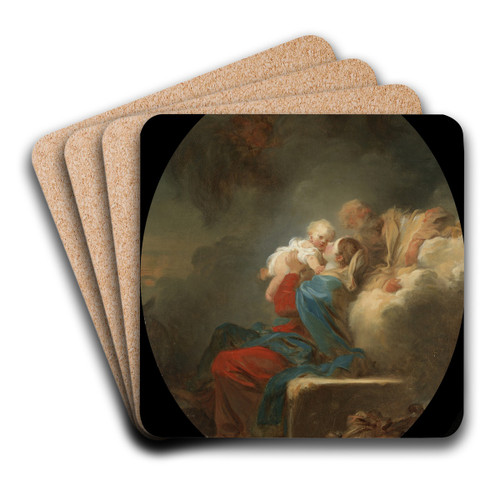 The Rest on the Flight intoEgypt by Jean-Honor Fragonard Art Drink Coaster set