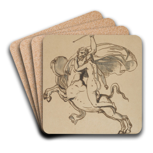 The Centaur Nessus Abducting Deianira by Nicolai Abildgaard Art Drink Coaster set The Centaur Nessus Abducting Deianira by Nicolai Abildgaard Art Drink Coaster set