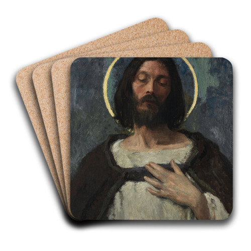 Christ by Gari Melchers Art Drink Coaster set