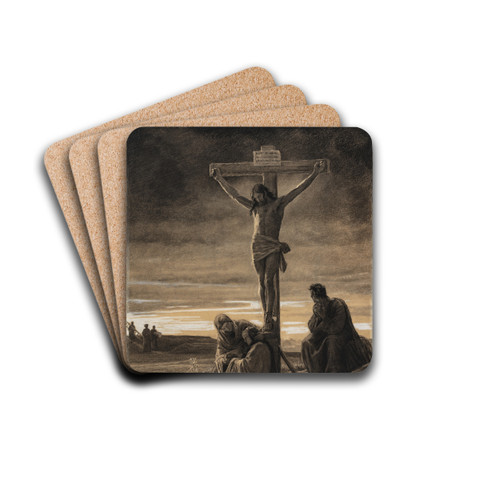 Christ on the Cross by Carl Bloch Drink Coasters - set of 4