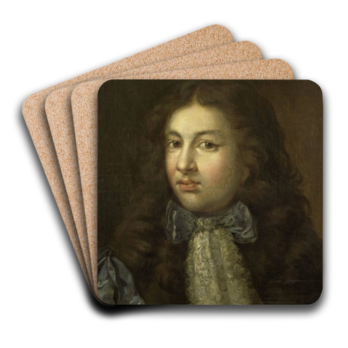 Portrait of Thedoor Netscher (1661-1728), the Artist's Oldest Son by Caspar Netscher Art Drink Coaster set
