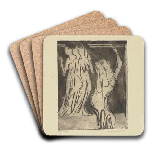 Wigman-Tanzgruppe by Ernst Ludwig Kirchner Art Drink Coaster set