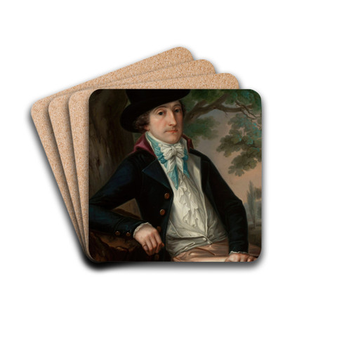 Portrait of Wojciech Bogusawski by Jzef Rejchan Drink Coasters - set of 4