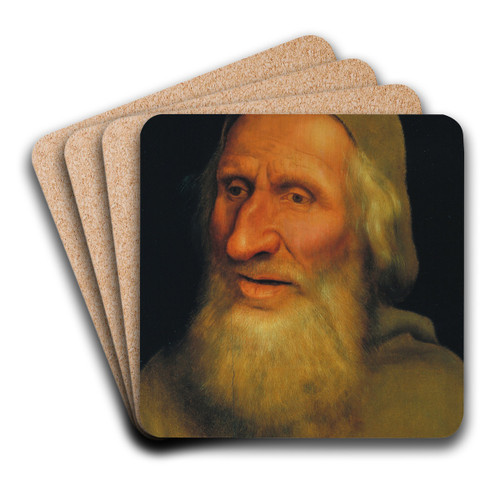 Head of an Old Man by Quentin Massys Art Drink Coaster set