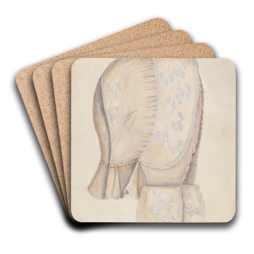 Lady's Cap by Edna C. Rex Art Drink Coaster set
