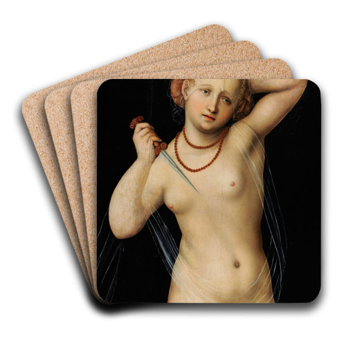 Lucretia by Lucas Cranach the Elder Art Drink Coaster set